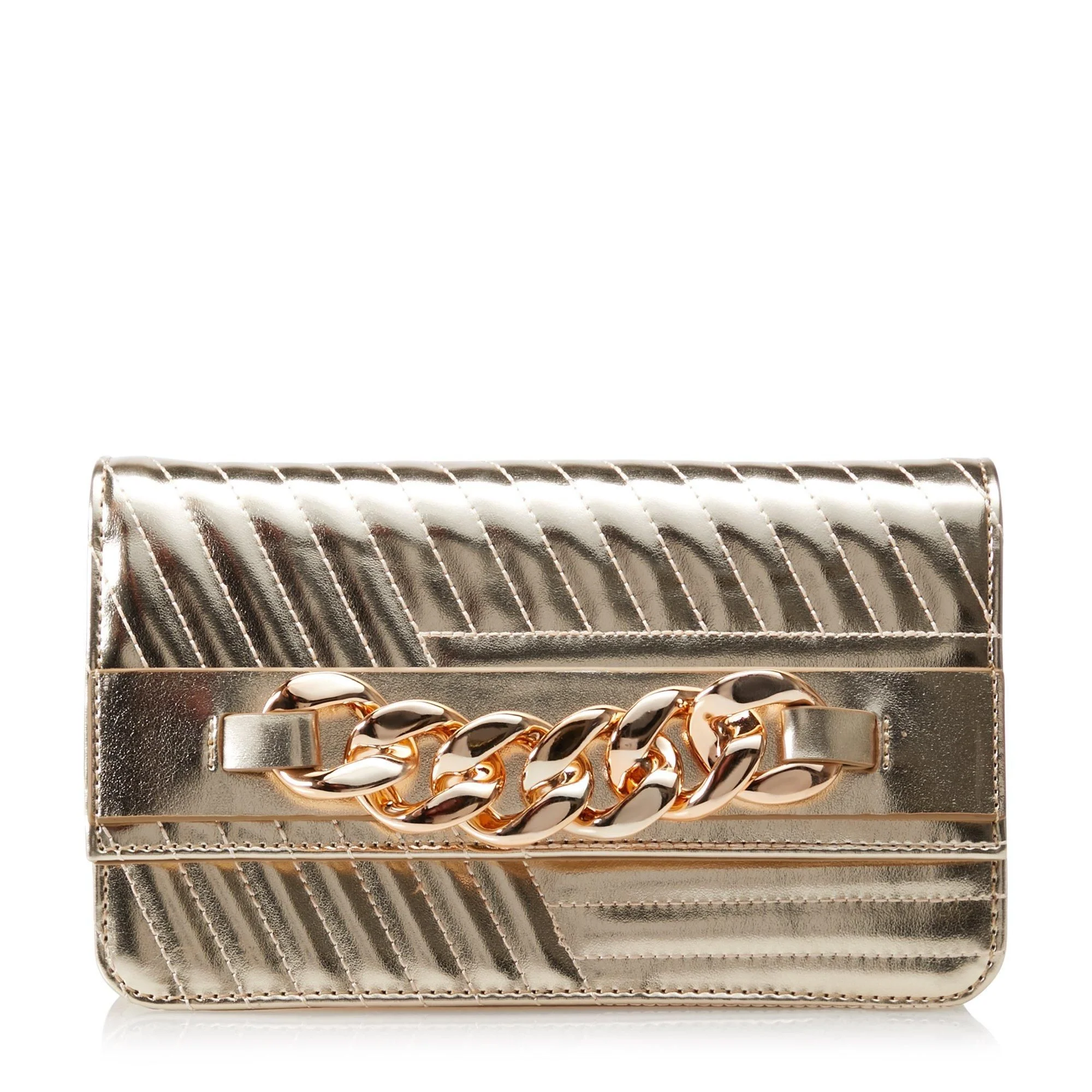 Dune BETHANEY Linear Quilt Chain Clutch Bag