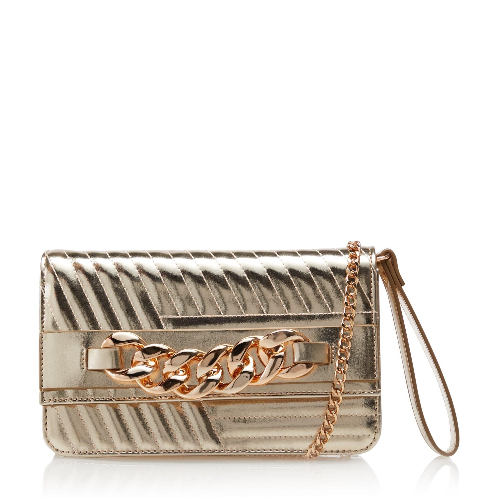 Dune BETHANEY Linear Quilt Chain Clutch Bag