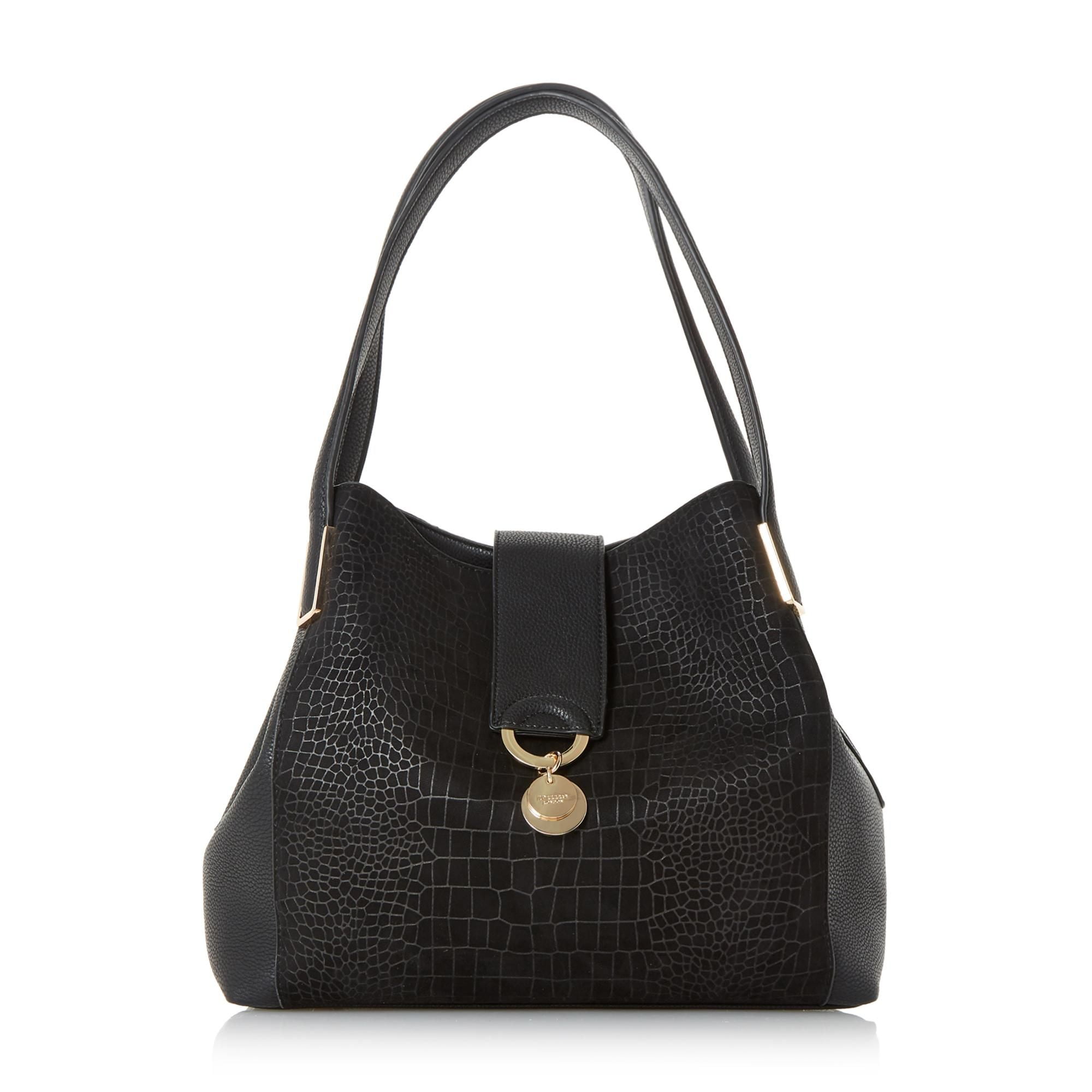 Dune DENNA Croc Embossed Hobo Shoulder Bag