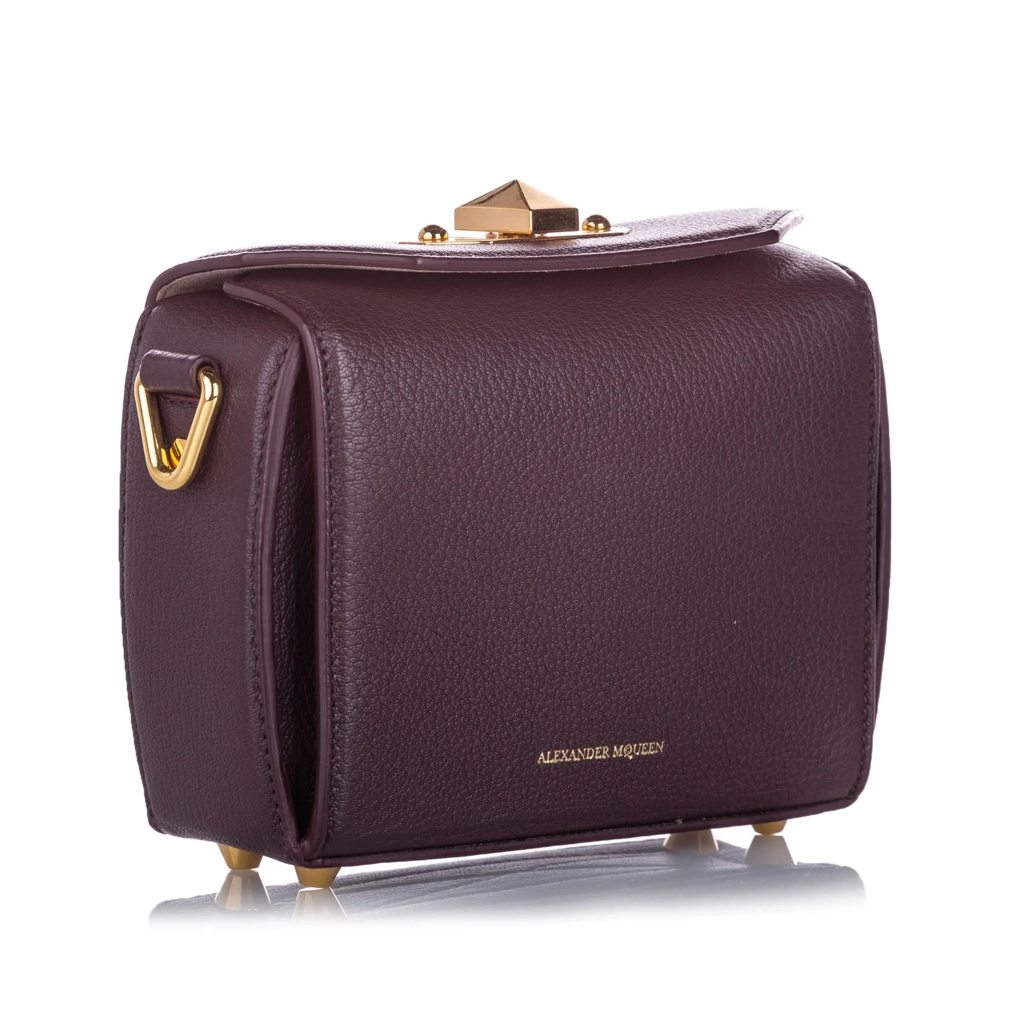 Alexander McQueen Box 16 Leather Crossbody Bag Red