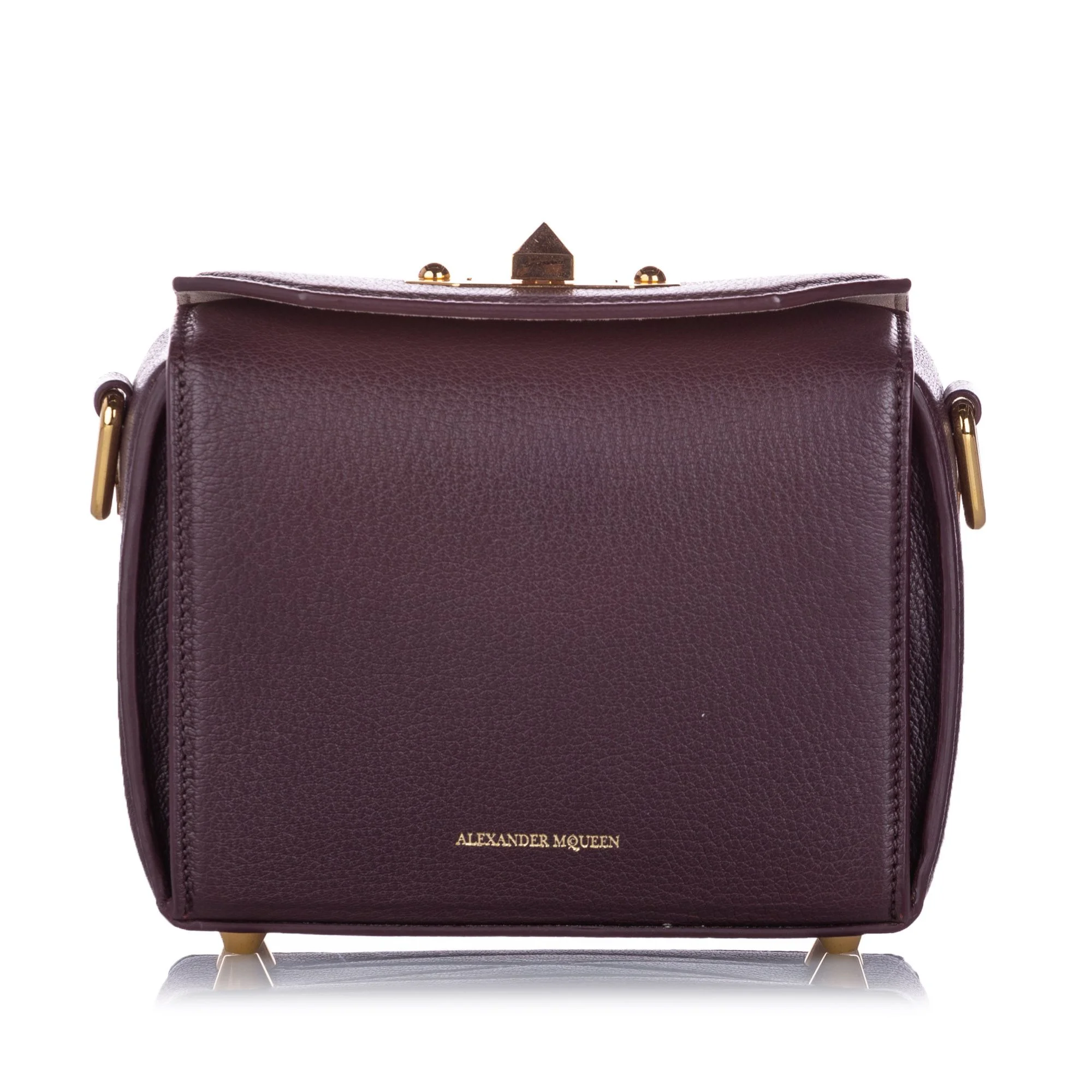 Alexander McQueen Box 16 Leather Crossbody Bag Red