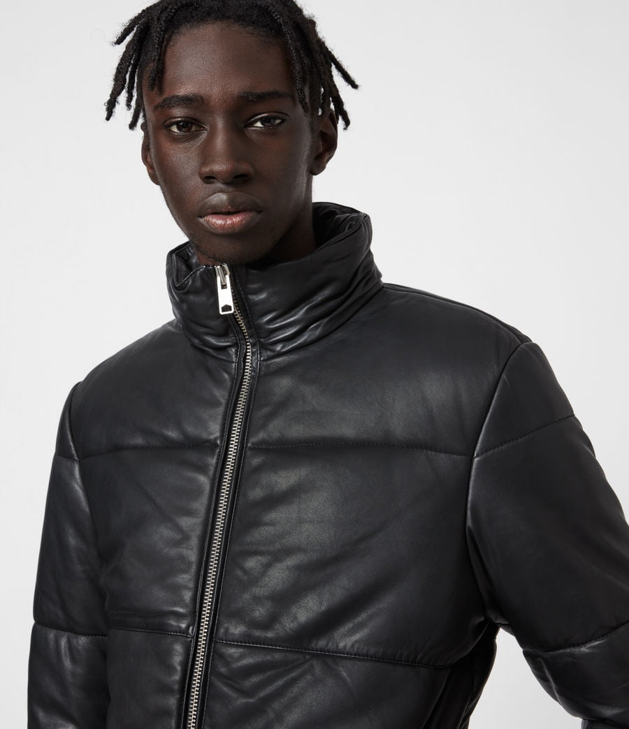 coronet leather puffer jacket